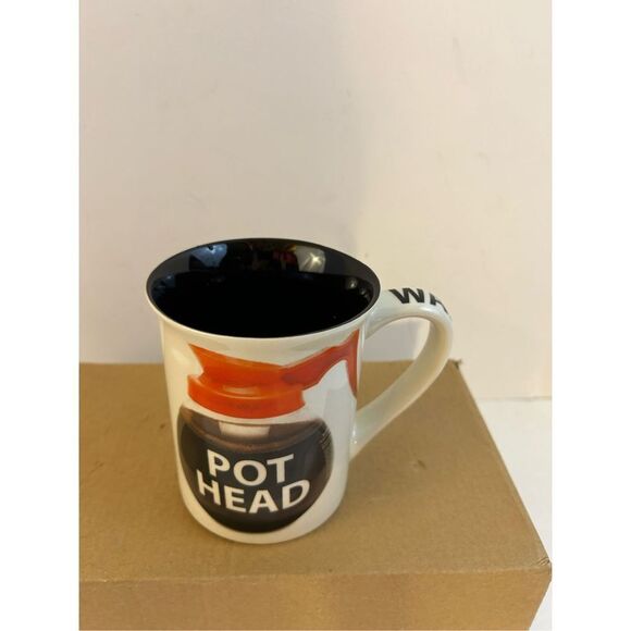 Coffee Pot Head cup mug Wake and Brew Our Name is Mug - Picture 1 of 6